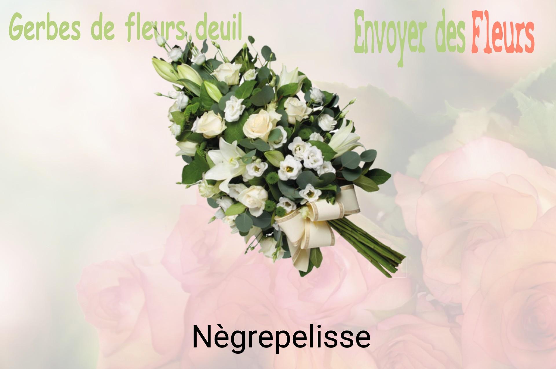 Gerbe de fleurs de deuil livrée à Nègrepelisse